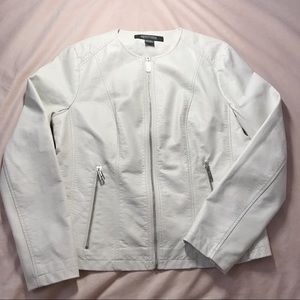 Kenneth Cole Faux Leather Moto Jacket